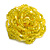 35mm Diameter/Corn/Pineapple Yellow Glass Bead Layered Flower Flex Ring/ Size S/M - view 5