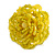 35mm Diameter/Corn/Pineapple Yellow Glass Bead Layered Flower Flex Ring/ Size S/M - view 6