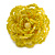 35mm Diameter/Corn/Pineapple Yellow Glass Bead Layered Flower Flex Ring/ Size S/M - view 7