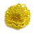 35mm Diameter/Corn/Pineapple Yellow Glass Bead Layered Flower Flex Ring/ Size S/M - view 4
