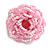 35mm Diameter/ Bubblegum Pink/Lavender Pink Glass Bead Layered Flower Flex Ring/ Size M - view 8