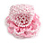 35mm Diameter/ Bubblegum Pink/Lavender Pink Glass Bead Layered Flower Flex Ring/ Size M - view 4