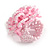 35mm Diameter/ Bubblegum Pink/Lavender Pink Glass Bead Layered Flower Flex Ring/ Size M - view 7