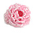 35mm Diameter/ Bubblegum Pink/Lavender Pink Glass Bead Layered Flower Flex Ring/ Size M - view 9