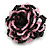 40mm Diameter/Black/Pink Glass Bead Layered Flower Flex Ring/ Size M - view 8