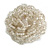 35mm Diameter/Transparent Glass Bead Layered Flower Flex Ring/ Size S - view 4