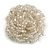 35mm Diameter/Transparent Glass Bead Layered Flower Flex Ring/ Size S - view 5