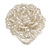 35mm Diameter/Transparent Glass Bead Layered Flower Flex Ring/ Size S - view 2