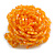 35mm Diameter/Pumpkin Orange Glass Bead Layered Flower Flex Ring/ Size M - view 5