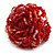 35mm Diameter/Red/Blush Red Glass Bead Layered Flower Flex Ring/ Size M - view 8