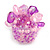 Pink/Purple Glass Bead and Glass Stone Cluster Band Style Flex Ring/ Size M - view 7