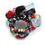 Fancy Multicoloured Glass Bead Cluster Band Style Flex Ring/ Size M/L - view 6