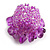 Purple Pink Glass Bead and Glass Stone Cluster Band Style Flex Ring/ Size S/M - view 5