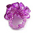 Purple Pink Glass Bead and Glass Stone Cluster Band Style Flex Ring/ Size S/M - view 6