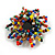 35mm D/Dark Multi Glass and Acrylic Bead Sunflower Stretch Ring - Size S/M - view 5