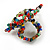 35mm D/Dark Multi Glass and Acrylic Bead Sunflower Stretch Ring - Size S/M - view 6