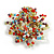 Multicoloured Glass and Acrylic Bead Sunflower Stretch Ring/35mm D/ Size S - view 5