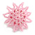 35mm D/Pastel Pink Glass and Acrylic Bead Sunflower Stretch Ring - Size M/L - view 2