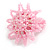 35mm D/Pastel Pink Glass and Acrylic Bead Sunflower Stretch Ring - Size M/L - view 5