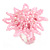 35mm D/Pastel Pink Glass and Acrylic Bead Sunflower Stretch Ring - Size M/L - view 7