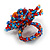 45mm Glass and Sequin Star Flex Ring/Red/Blue/Orange/Size M - view 6