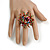 45mm Diameter Multicoloured Glass and Sequin Star Flex Ring/ Size M - view 3