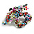 45mm Multicoloured Glass and Sequin Star Flex Ring/ Size M - view 6