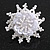 45mm D White Glass and Sequin Star Flex Ring/Size M - view 3