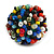 20mm D/Acrylic and Glass Bead Button-shaped Flex Ring (Multi) - Size S/M - view 4