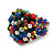 20mm D/Acrylic and Glass Bead Button-shaped Flex Ring (Multi) - Size S/M - view 5