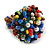 20mm D/Acrylic and Glass Bead Button-shaped Flex Ring (Multi) - Size S/M - view 2