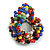 20mm D/Acrylic and Glass Bead Button-shaped Flex Ring (Multi) - Size S/M - view 6