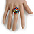 20mm D/Acrylic and Glass Bead Button-shaped Flex Ring (Multi) - Size S/M - view 3