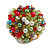 20mm D/Glass and Acrylic Bead Button-shaped Flex Ring (Multicoloured) - Size S/M - view 4