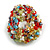 20mm D/Glass and Acrylic Bead Button-shaped Flex Ring (Multicoloured) - Size S/M - view 6