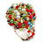 20mm D/Glass and Acrylic Bead Button-shaped Flex Ring (Multicoloured) - Size S/M - view 2