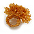 45mm Diameter Shiny Gold Glass Bead Flower Stretch Ring/ Size M - view 4
