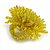 45mm Diameter Canary Yellow Glass Bead Flower Stretch Ring/ Size S/M - view 5