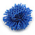45mm Diameter Cobalt Blue Glass Bead Flower Stretch Ring/ Size M - view 6