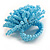 45mm Diameter Baby Blue Glass Bead Flower Stretch Ring/ Size M/L - view 6