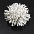 45mm Diameter White Glass Bead Flower Stretch Ring/ Size M - view 10
