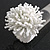 45mm Diameter White Glass Bead Flower Stretch Ring/ Size M - view 4