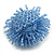 45mm Diameter Sky Blue Glass Bead Flower Stretch Ring/Size M/L - view 6