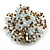 45mm Diameter Multicoloured Glass Bead Flower Stretch Ring/White/Bronze/Light Blue/Size M - view 7