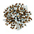 45mm Diameter Multicoloured Glass Bead Flower Stretch Ring/White/Bronze/Light Blue/Size M - view 8