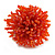 45mm Diameter Rusty Orange Glass Bead Flower Stretch Ring/ Size M - view 4