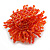 45mm Diameter Rusty Orange Glass Bead Flower Stretch Ring/ Size M - view 5