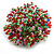 45mm Diameter Multicoloured Glass Bead Flower Stretch Ring/Green/Red/Pink/Amber/Size M - view 7