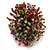 45mm Diameter Multicoloured Glass Bead Flower Stretch Ring/Green/Red/Pink/Amber/Size M - view 4