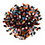 45mm Diameter Multicoloured Glass Bead Flower Stretch Ring/Orange/Black/Pink/Blue/Size M - view 7